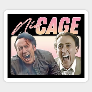 Crazy Nic Cage / Retro Aesthetic Fan Design Sticker
